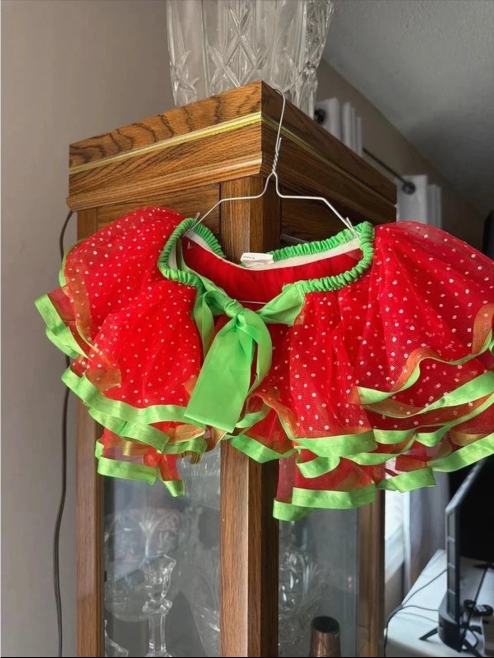 Baby girl Red & Green Tutu  Skirt